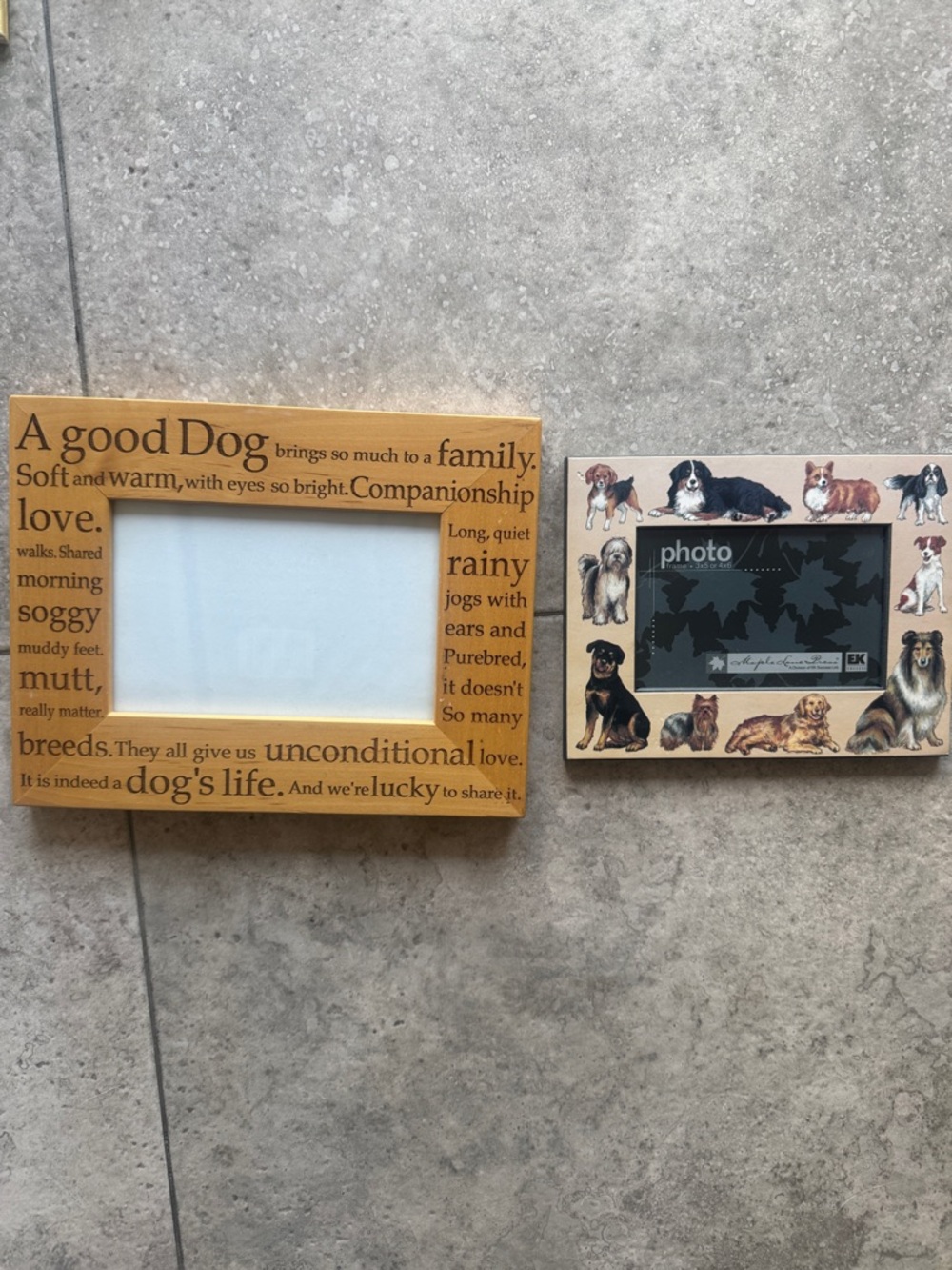Two dog themed photo frames. - Picture 2 of 7